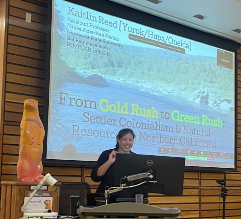 Kaitlin Reed during "From Gold Rush to Green Rush" talk